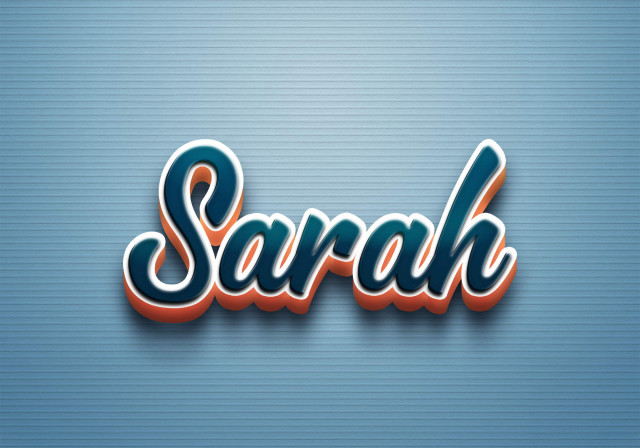 Free photo of Cursive Name DP: Sarah