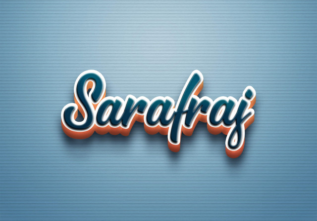 Free photo of Cursive Name DP: Sarafraj