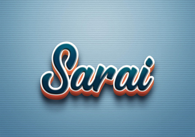 Free photo of Cursive Name DP: Sarai