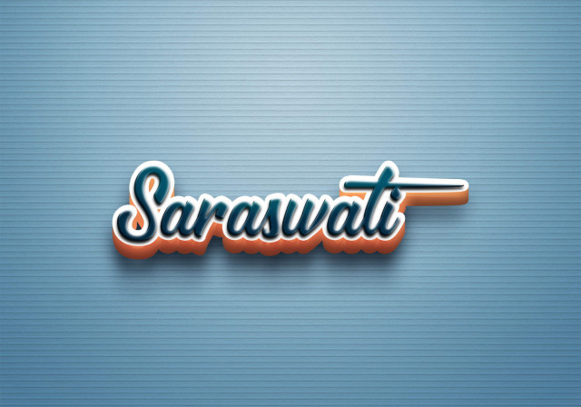 Free photo of Cursive Name DP: Saraswati