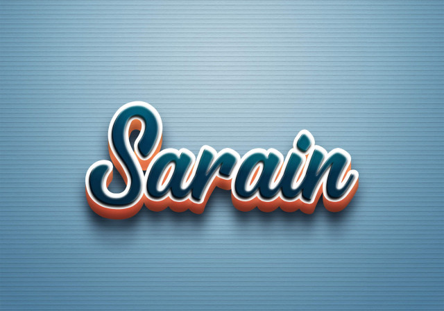Free photo of Cursive Name DP: Sarain