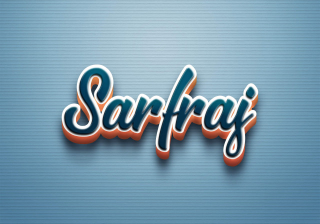 Free photo of Cursive Name DP: Sarfraj