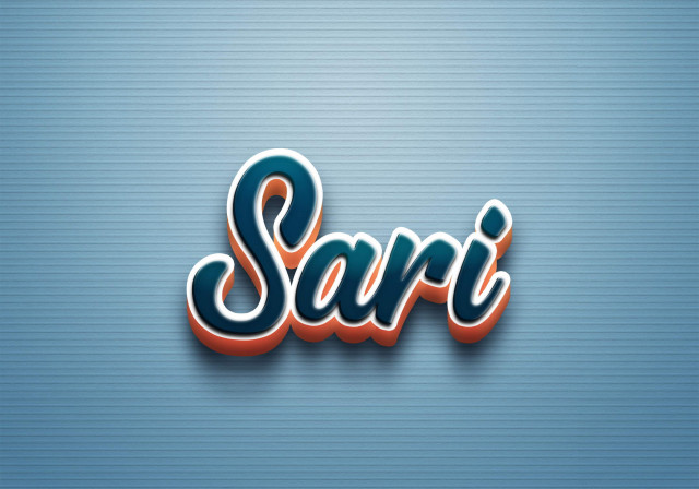 Free photo of Cursive Name DP: Sari