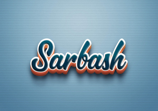 Free photo of Cursive Name DP: Sarbash