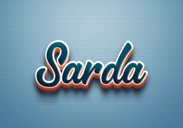 Free photo of Cursive Name DP: Sarda