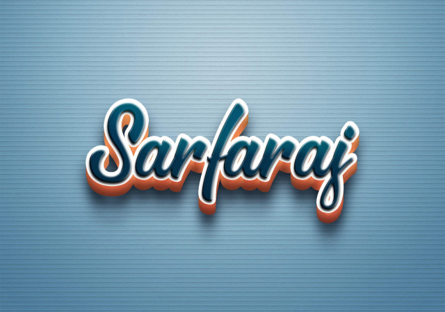 Free photo of Cursive Name DP: Sarfaraj