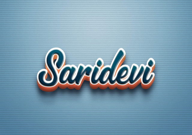 Free photo of Cursive Name DP: Saridevi