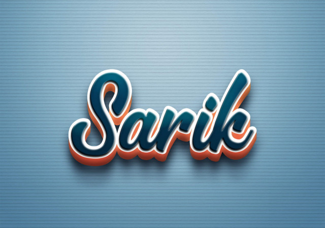 Free photo of Cursive Name DP: Sarik