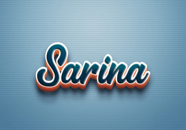 Free photo of Cursive Name DP: Sarina