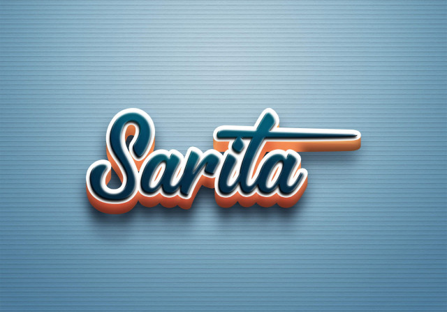 Free photo of Cursive Name DP: Sarita