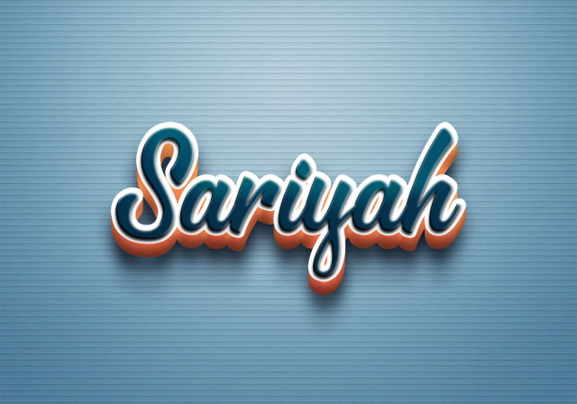 Free photo of Cursive Name DP: Sariyah