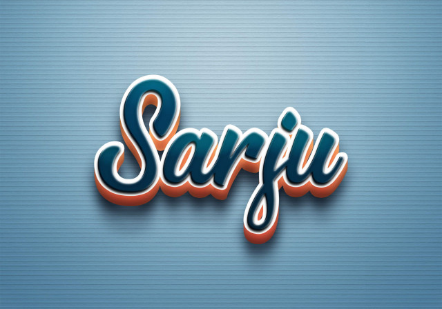 Free photo of Cursive Name DP: Sarju