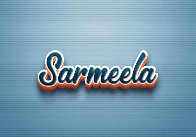 Free photo of Cursive Name DP: Sarmeela