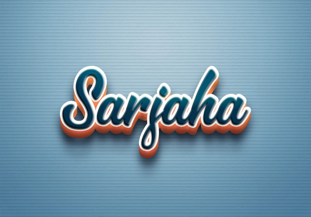 Free photo of Cursive Name DP: Sarjaha