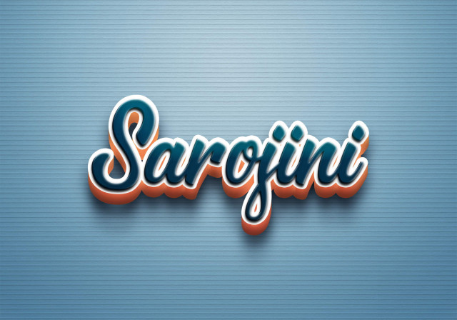 Free photo of Cursive Name DP: Sarojini