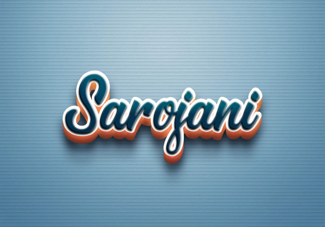 Free photo of Cursive Name DP: Sarojani