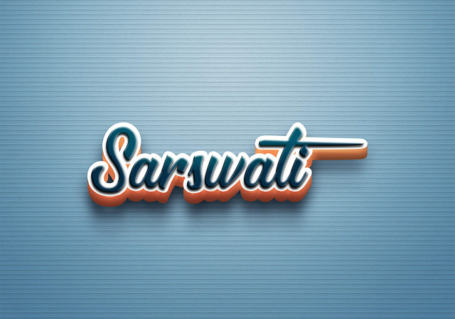 Free photo of Cursive Name DP: Sarswati