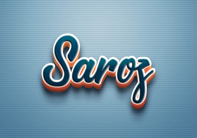 Free photo of Cursive Name DP: Saroz