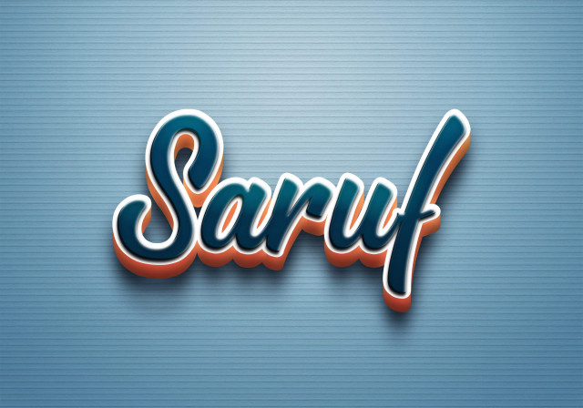 Free photo of Cursive Name DP: Saruf