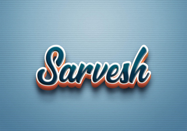 Free photo of Cursive Name DP: Sarvesh