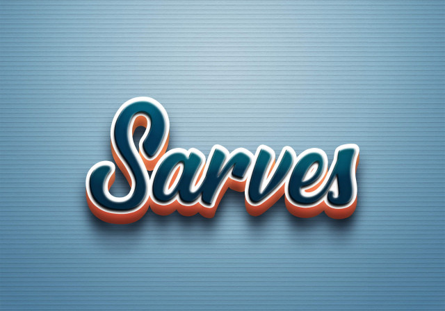 Free photo of Cursive Name DP: Sarves