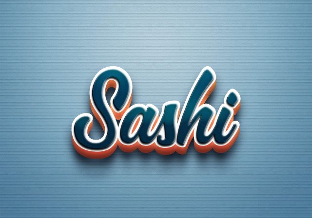 Free photo of Cursive Name DP: Sashi