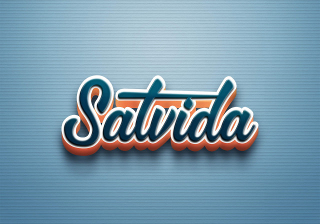 Free photo of Cursive Name DP: Satvida