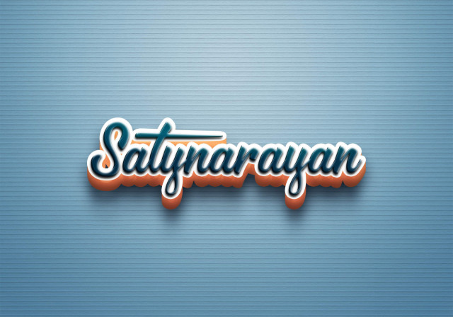 Free photo of Cursive Name DP: Satynarayan