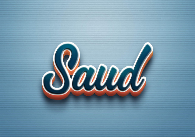 Free photo of Cursive Name DP: Saud
