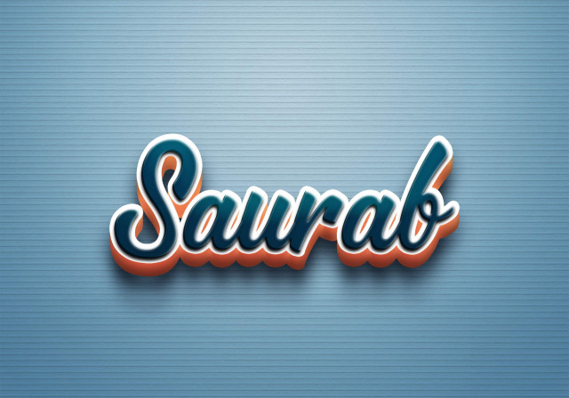 Free photo of Cursive Name DP: Saurab