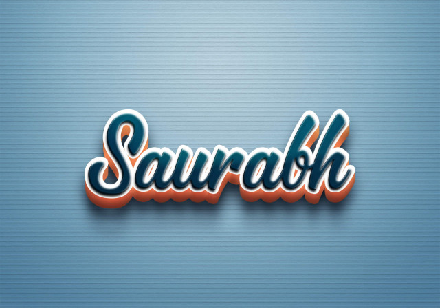 Free photo of Cursive Name DP: Saurabh