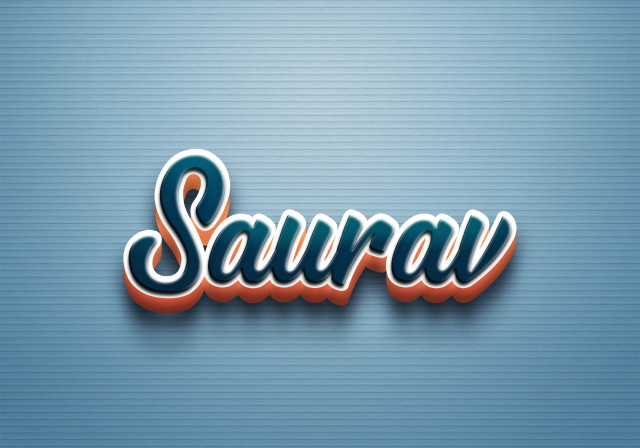 Free photo of Cursive Name DP: Saurav