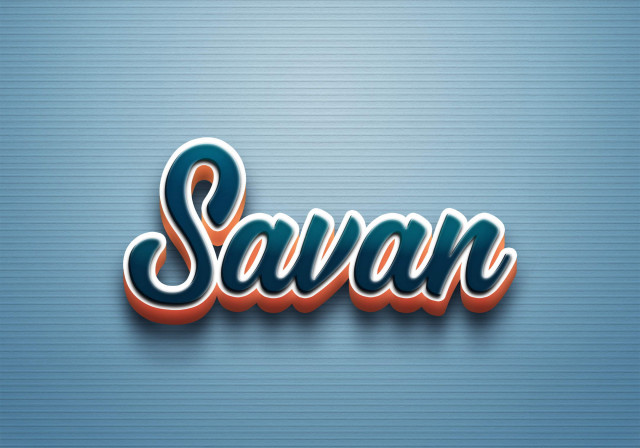 Free photo of Cursive Name DP: Savan
