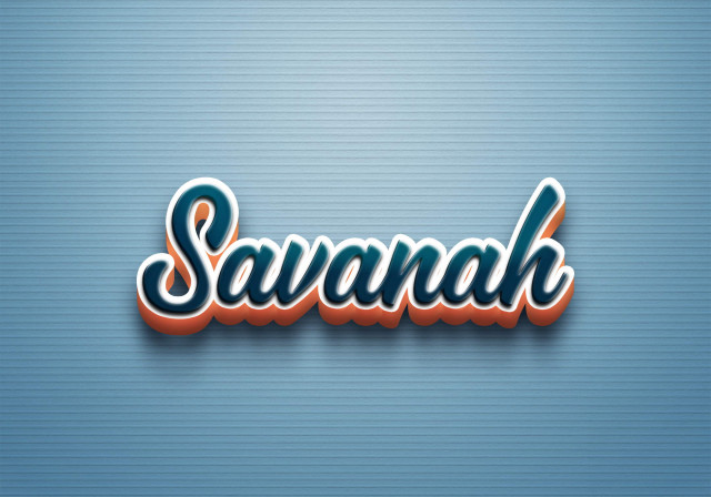 Free photo of Cursive Name DP: Savanah