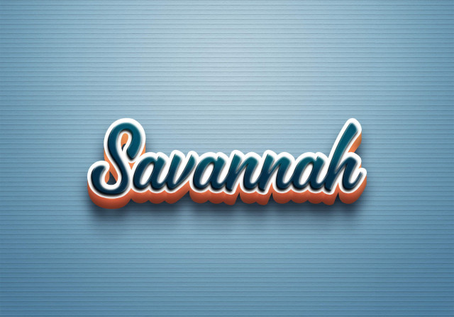 Free photo of Cursive Name DP: Savannah