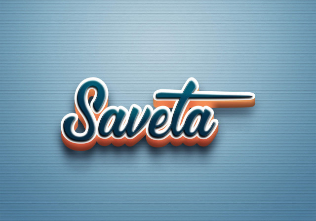 Free photo of Cursive Name DP: Saveta