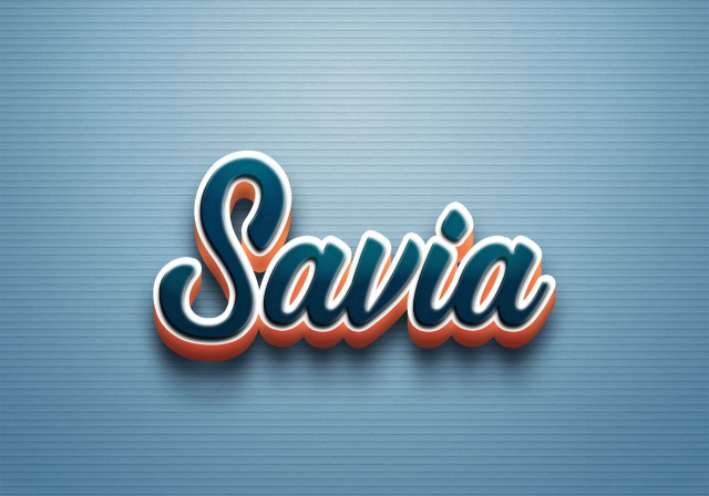 Free photo of Cursive Name DP: Savia