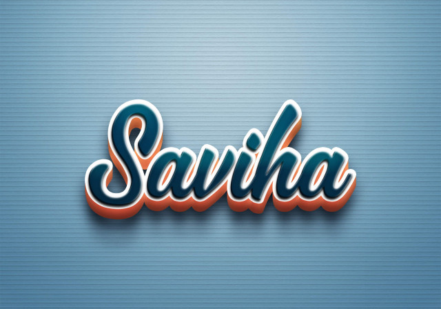 Free photo of Cursive Name DP: Saviha