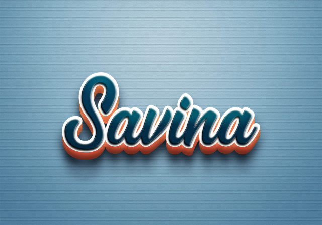 Free photo of Cursive Name DP: Savina