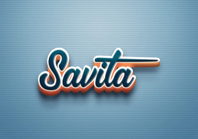 Free photo of Cursive Name DP: Savita