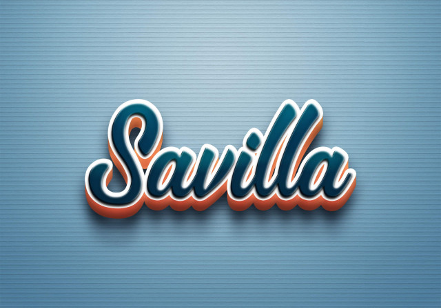 Free photo of Cursive Name DP: Savilla