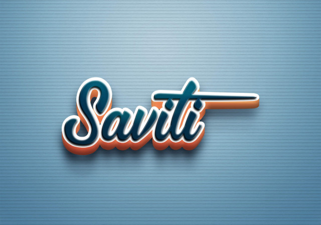 Free photo of Cursive Name DP: Saviti