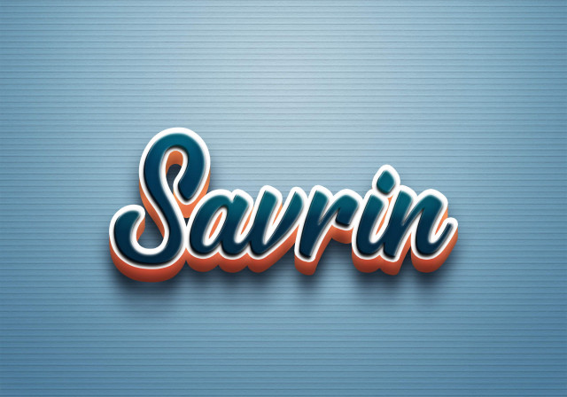 Free photo of Cursive Name DP: Savrin