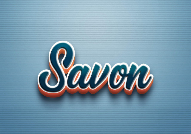 Free photo of Cursive Name DP: Savon