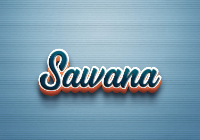 Free photo of Cursive Name DP: Sawana