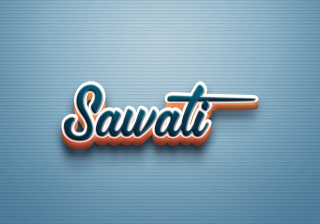 Free photo of Cursive Name DP: Sawati