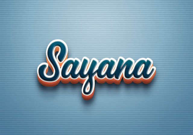 Free photo of Cursive Name DP: Sayana