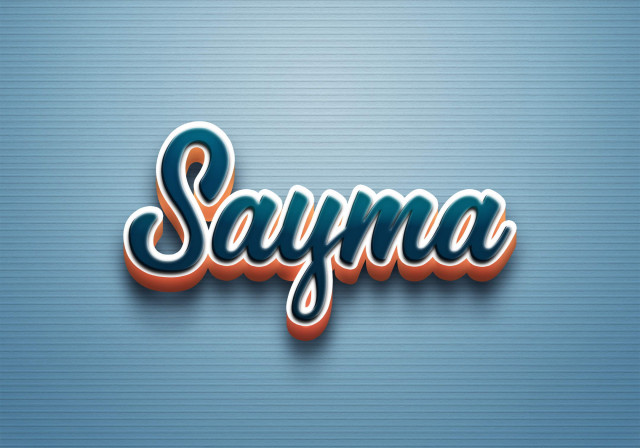 Free photo of Cursive Name DP: Sayma