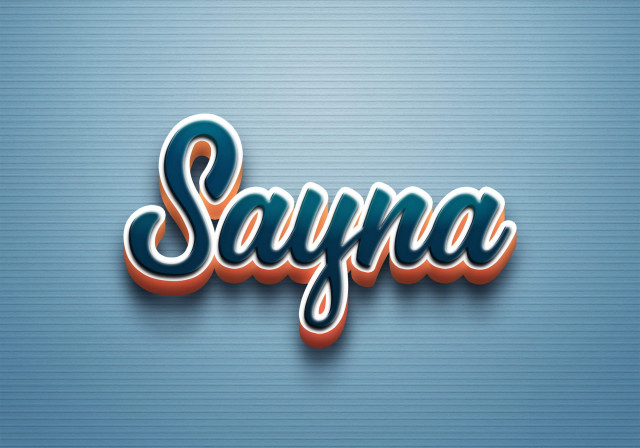 Free photo of Cursive Name DP: Sayna