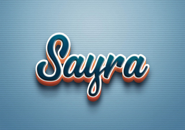Free photo of Cursive Name DP: Sayra